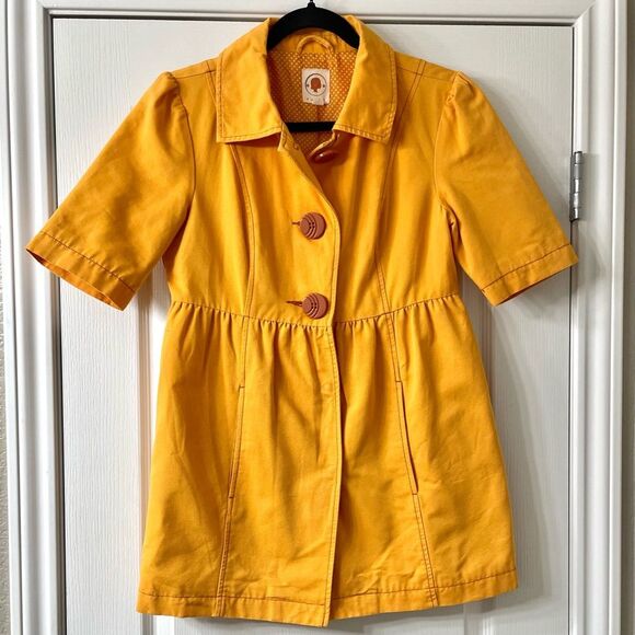 Tulle for Anthropologie Gold Peacoat Jacket - Picture 1 of 10